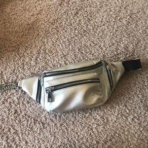 Silver aldo fanny pack